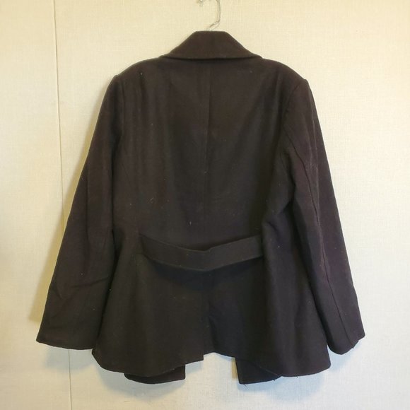 Women's Old Navy Black Pea coat. Size Large. Woold Blend. Peacoat. - Picture 4 of 4
